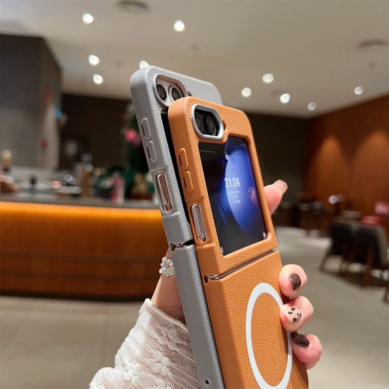 Cover Til Samsung Galaxy Z Flip 7 Fe Lædertekstur