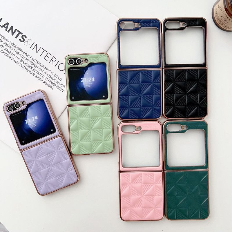 Cover Til Samsung Galaxy Z Flip 7 Fe Quiltede Kanter Med Metaleffekt