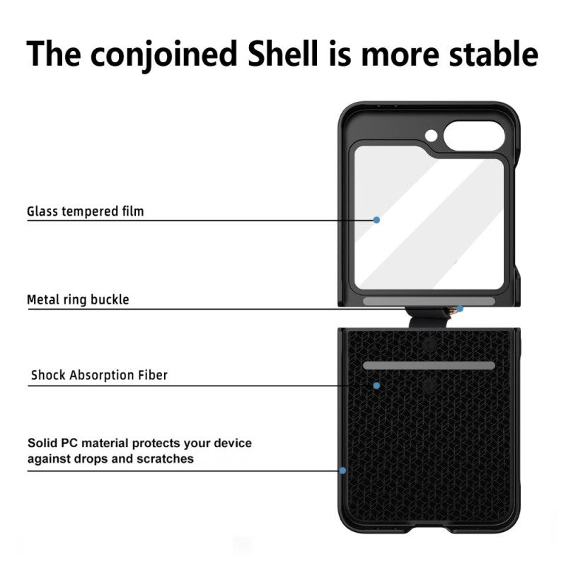 Cover Til Samsung Galaxy Z Flip 7 Fe Ringholder Og Beskyttelsesfilm