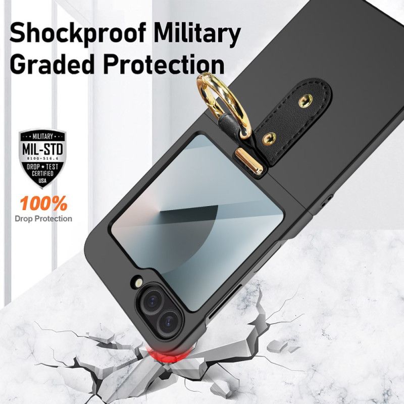 Cover Til Samsung Galaxy Z Flip 7 Fe Ringholder Og Beskyttelsesfilm