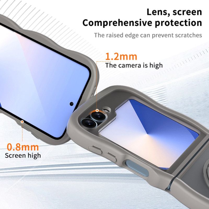 Cover Til Samsung Galaxy Z Flip 7 Fe Roterende Stativ Og Indbygget Spejl