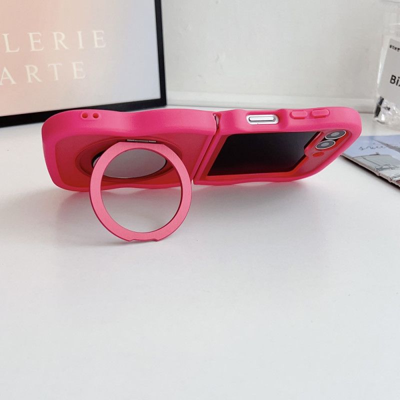 Cover Til Samsung Galaxy Z Flip 7 Fe Roterende Stativ Og Indbygget Spejl