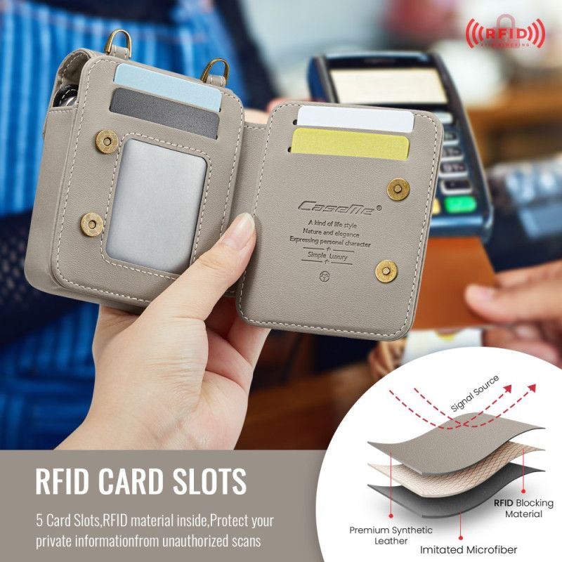 Etui Til Samsung Galaxy Z Flip 7 Fe Rfid-pung Med Skulderrem