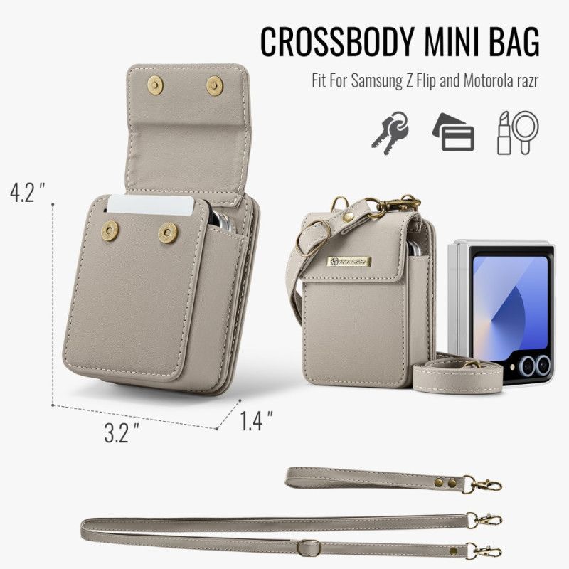Etui Til Samsung Galaxy Z Flip 7 Fe Rfid-pung Med Skulderrem