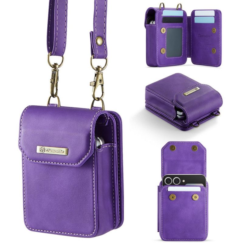 Etui Til Samsung Galaxy Z Flip 7 Fe Satchel-stil Med Rfid-beskyttelse Og Skulderrem