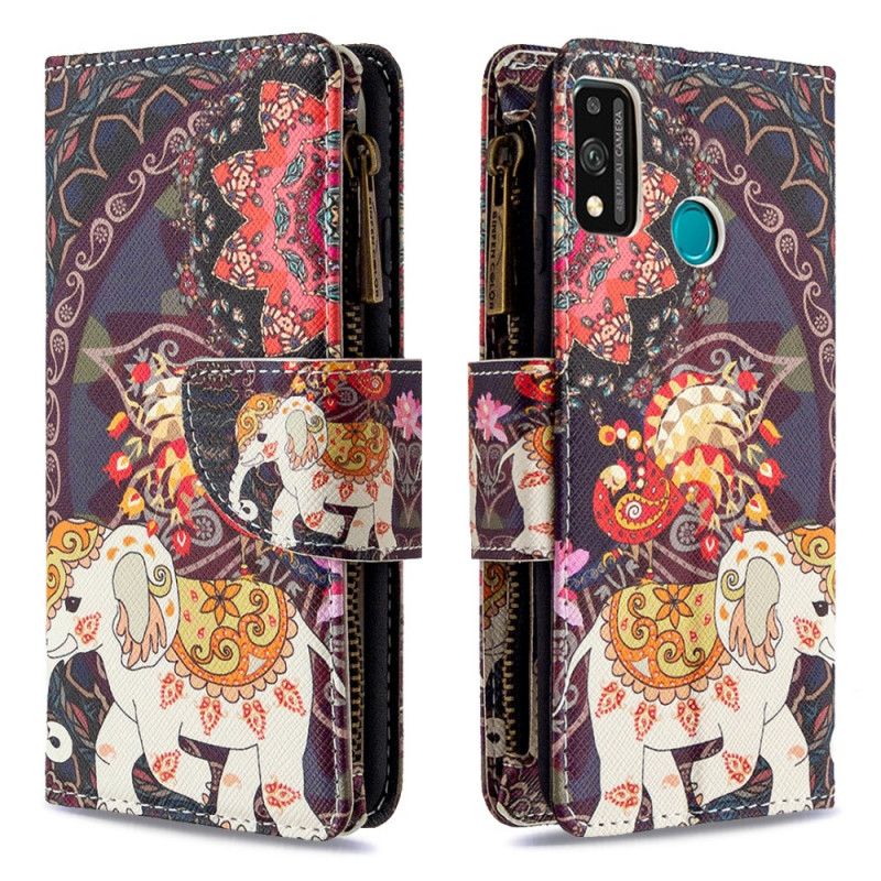Flip Cover Honor 9X Lite Elefant Lynlåslomme