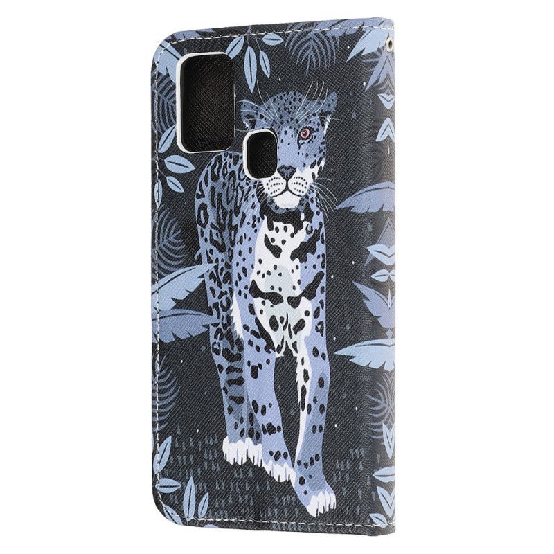 Flip Cover Honor 9X Lite Leopard Med Rem