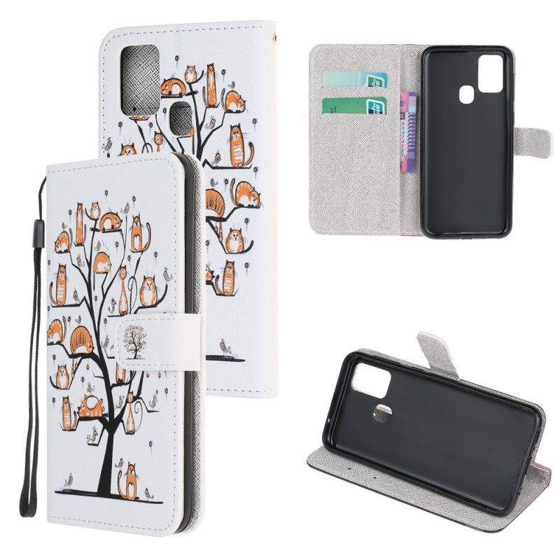 Flip Cover Honor 9X Lite Mobilcover Funky G-Streng Katte
