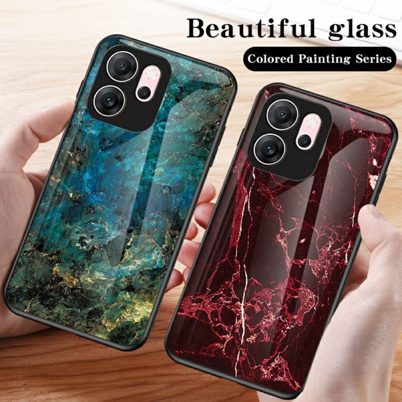 Cover Oppo Reno 14f 5g Marmoreret Hærdet Glas