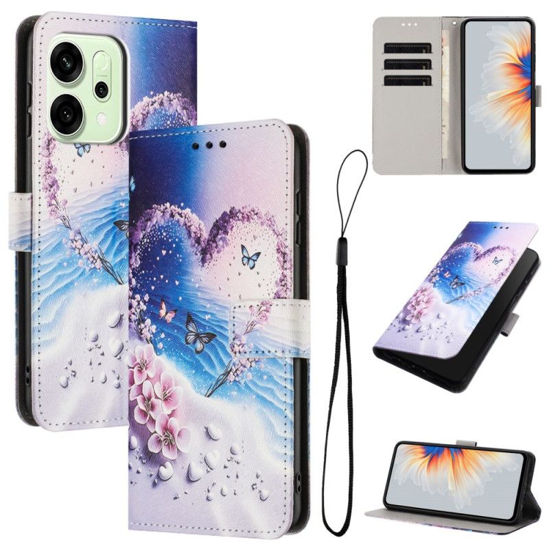 Flip Cover Oppo Reno 14f 5g Hjerte