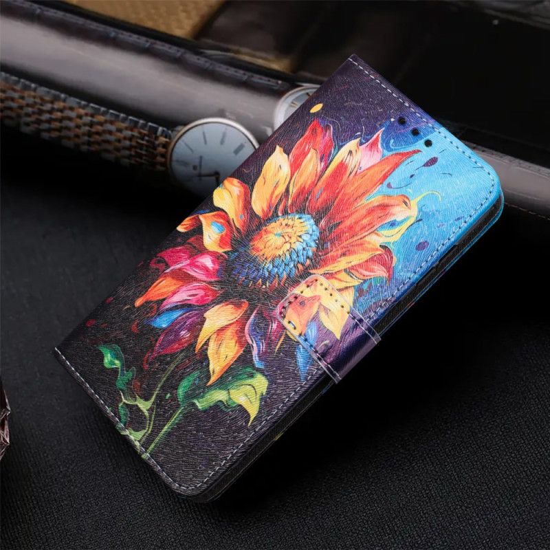 Flip Cover Oppo Reno 14f 5g Solsikkemønster