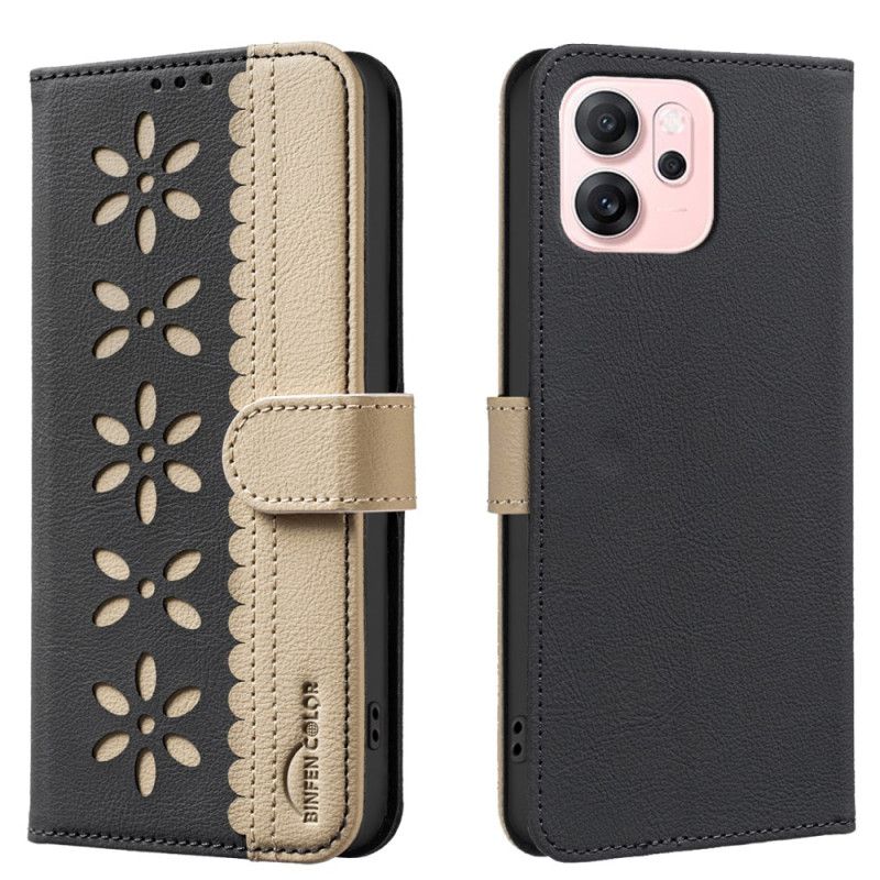 Flip Cover Til Oppo Reno 14f 5g Blomsterprint Binfen Farve