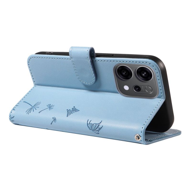 Flip Cover Til Oppo Reno 14f 5g Mælkebøtter Med Snor