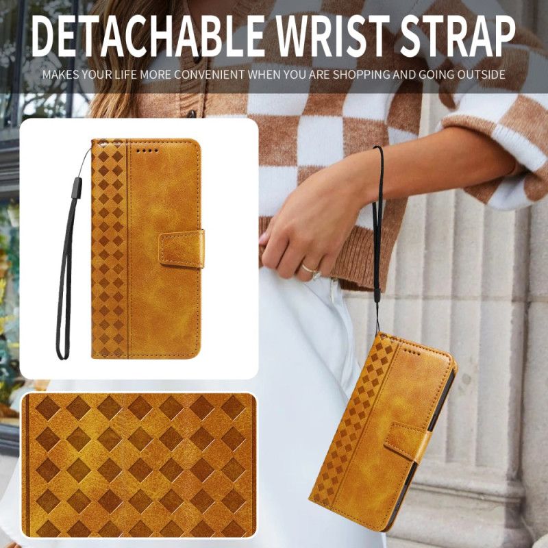 Læder Cover Oppo Reno 14f 5g Diamantkant