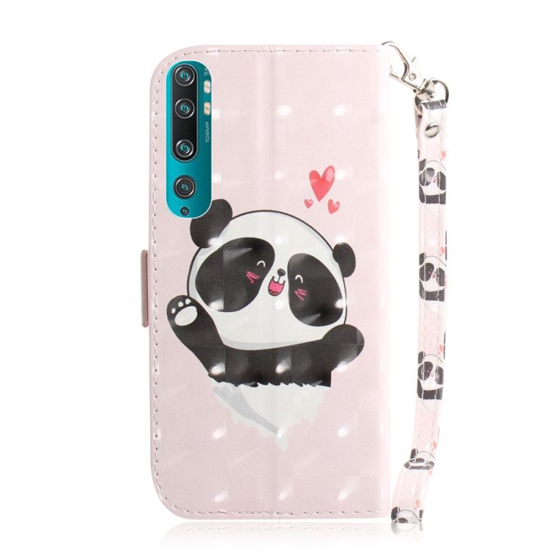 Flip Cover Læder Xiaomi Mi 10 / 10 Pro Pandakærlighed Med Rem