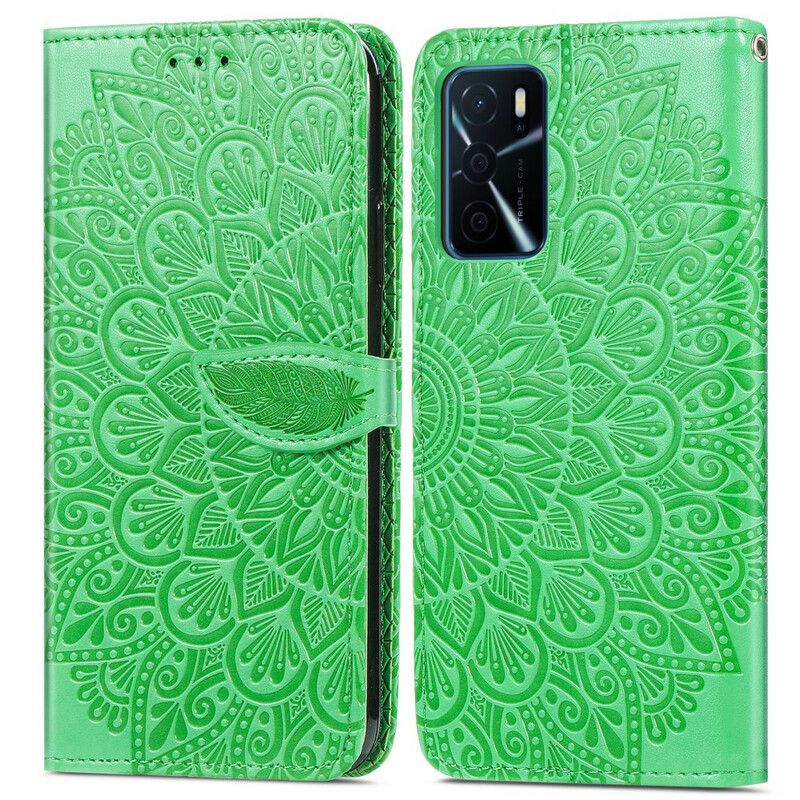 Flip Cover Til Oppo A16 / A16s Tribal Leaves