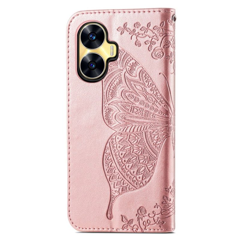 Flip Cover Realme C55 Barok Sommerfuglerem