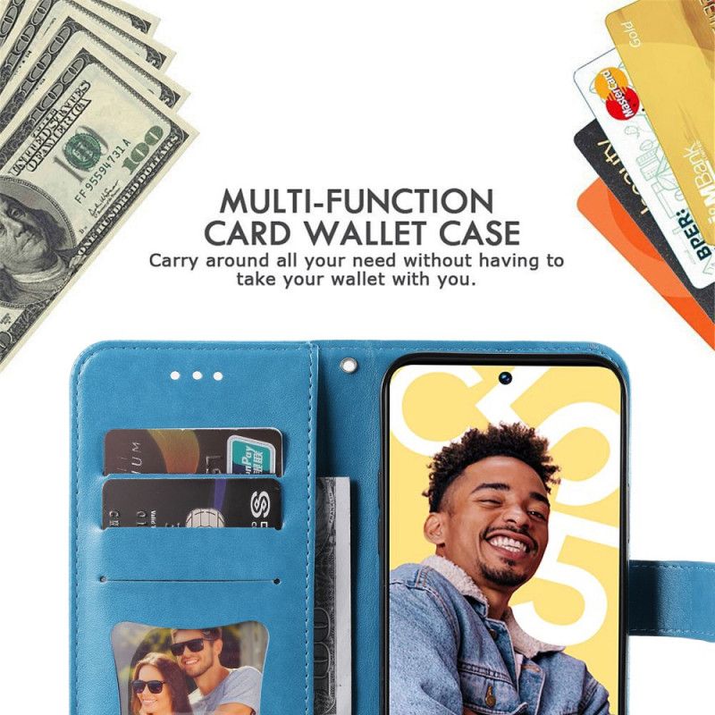 Flip Cover Realme C55 Blomstermønsterrem