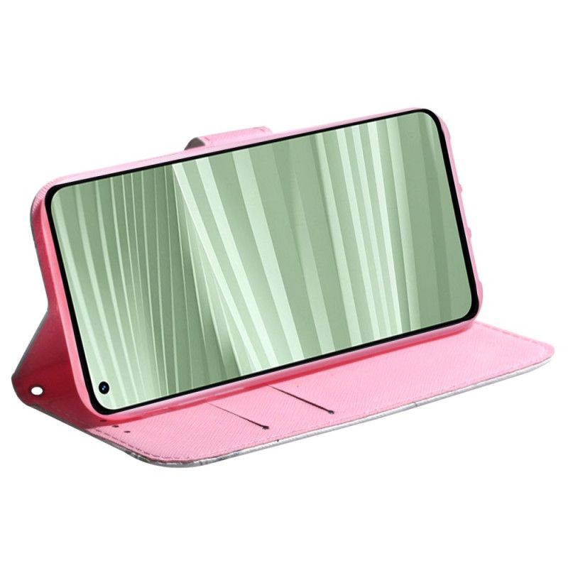 Flip Cover Realme C55 Lyserød Blomst