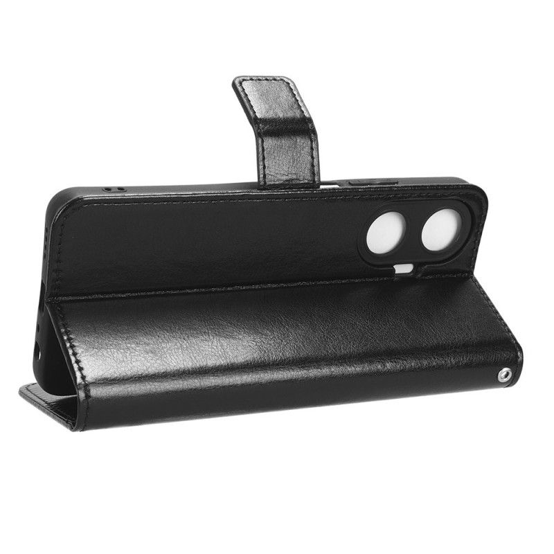 Flip Cover Realme C55 Prangende Kunstlæderrem