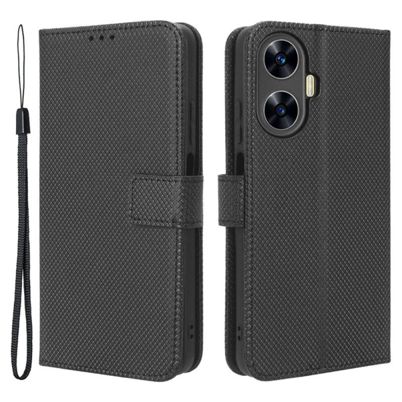 Flip Cover Realme C55 Rempung Med Tekstureret Design