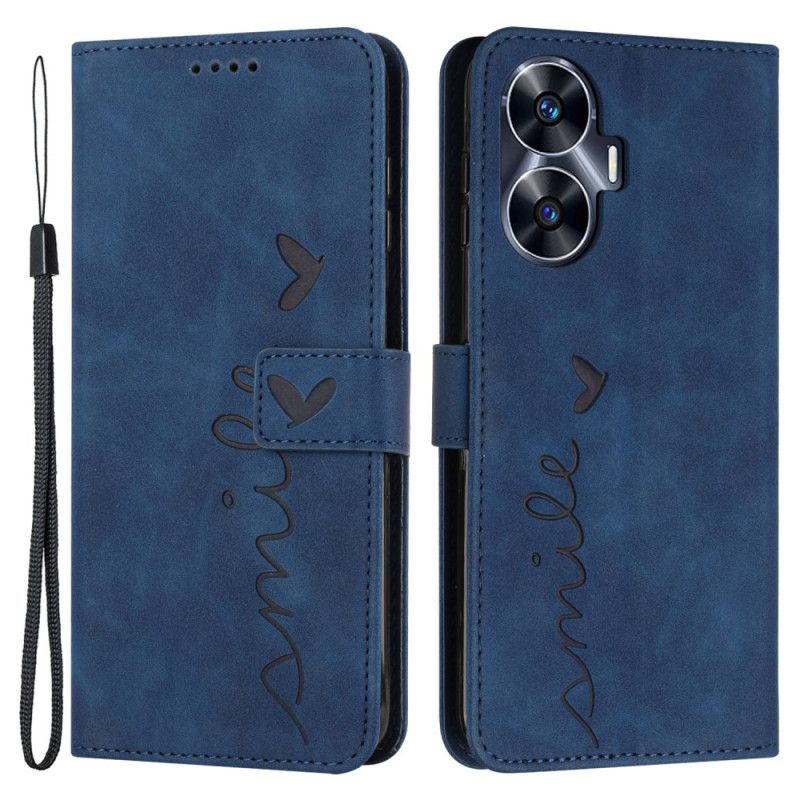 Flip Cover Realme C55 Smil Med Snor