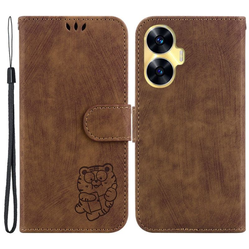 Flip Cover Realme C55 Sød Tiger