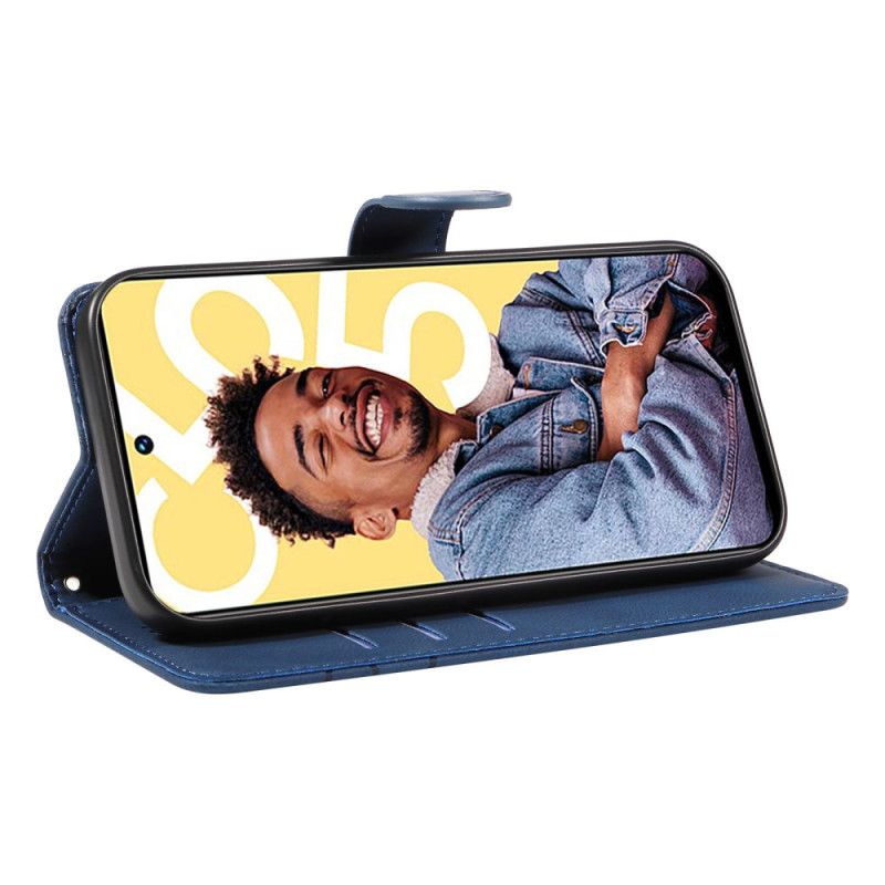 Læder Cover Realme C55 Bølgede Linjer Med Snor