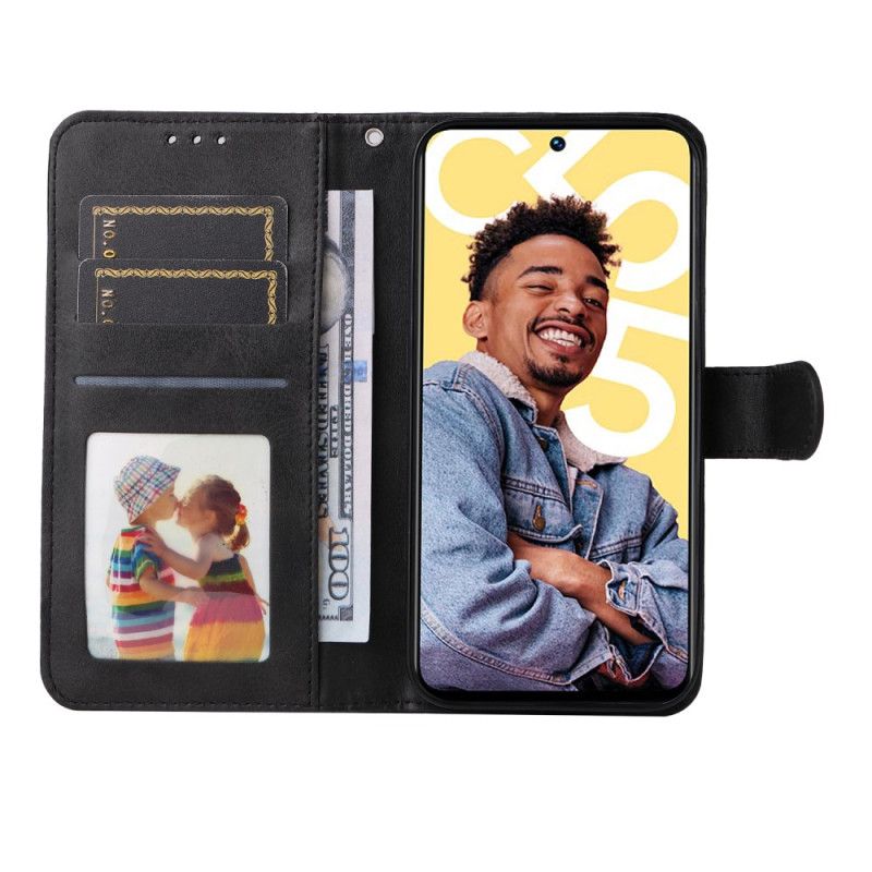 Læder Cover Realme C55 Telefon Etui Lædertekstureret Rem