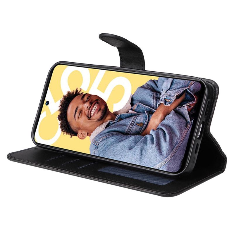 Læder Cover Realme C55 Telefon Etui Lædertekstureret Rem