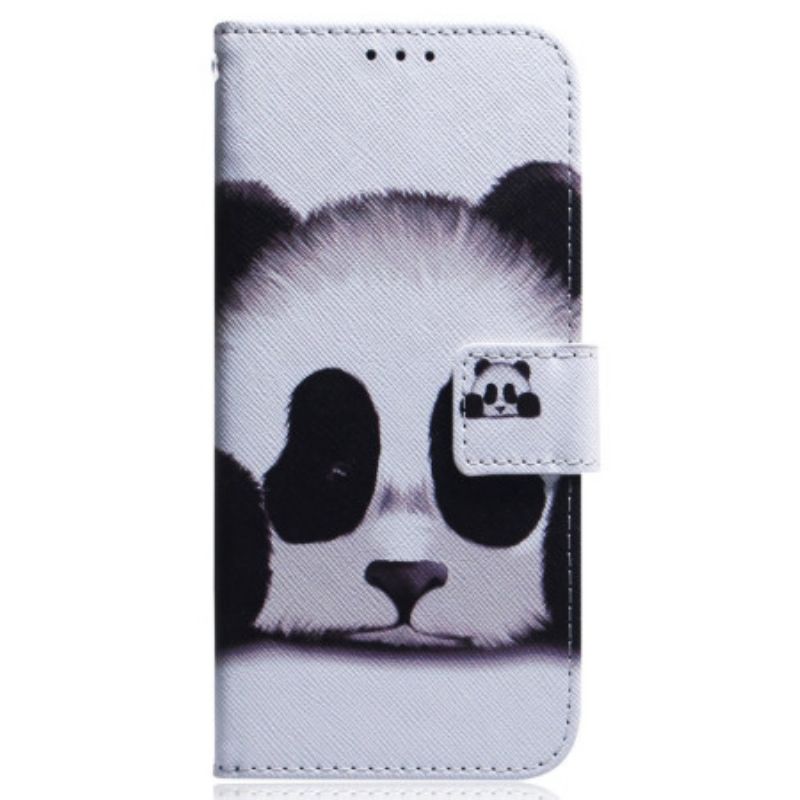 Læder Cover Realme C55 Telefon Etui Panda