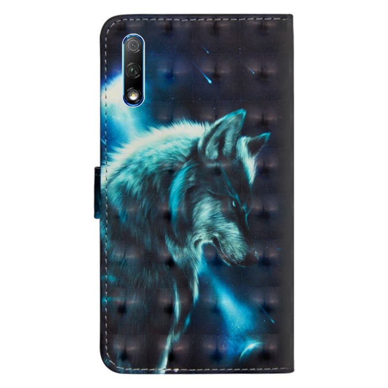 Flip Cover Honor 9X Pro Mobilcover Majestætisk Ulv