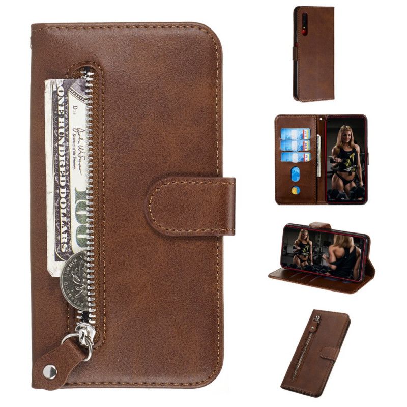 Flip Cover Honor 9X Pro Sort Vintage Møntpung