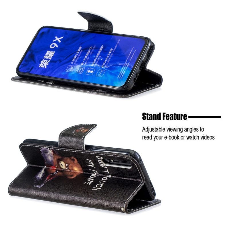 Flip Cover Læder Honor 9X Pro Farlig Bjørn