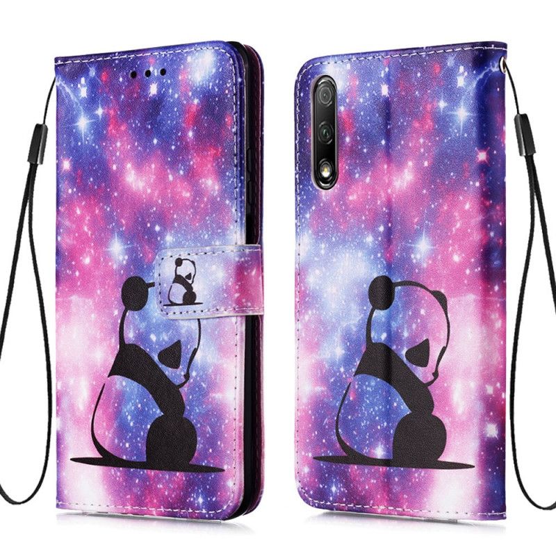 Flip Cover Læder Honor 9X Pro Galakspanda Beskyttelse