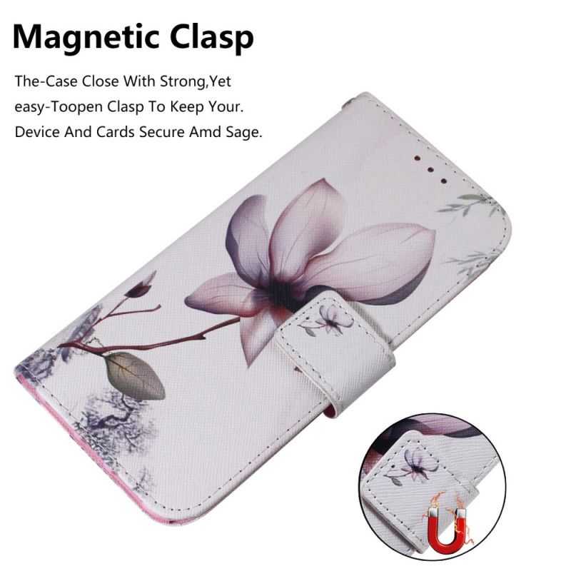 Flip Cover Læder Honor 9X Pro Gammel Rosenblomst