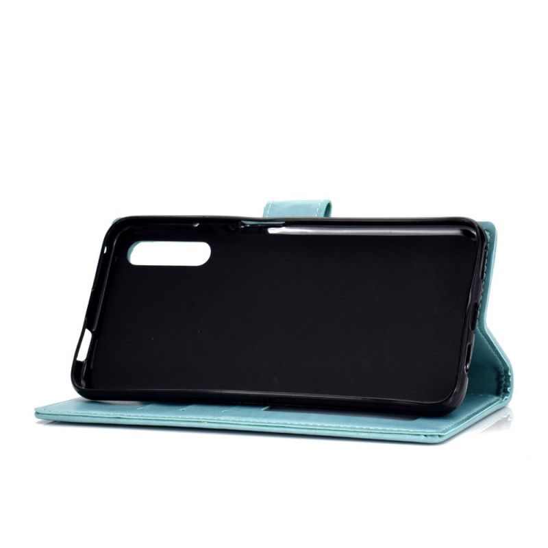 Flip Cover Læder Honor 9X Pro Grå Solmandala Original