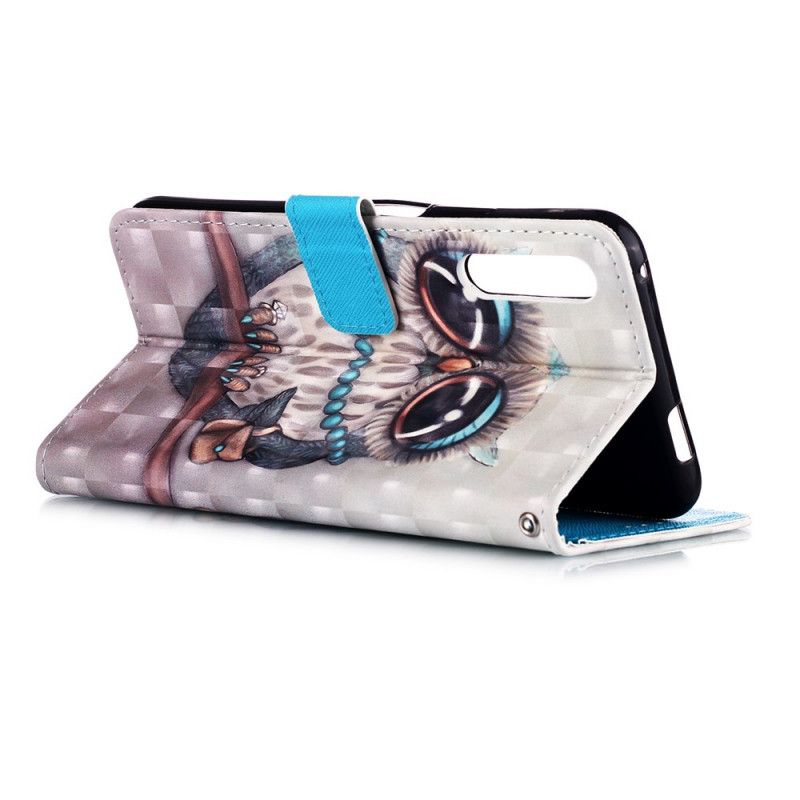 Flip Cover Læder Honor 9X Pro Miss Ugle Beskyttelse