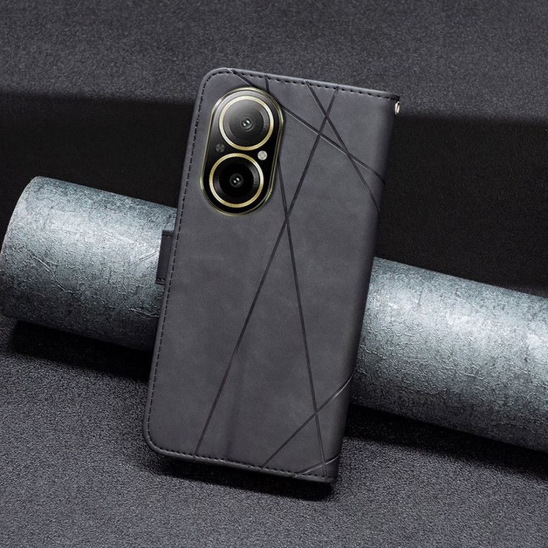 Flip Cover Til Realme C67 Geometrisk Mønster Binfen Color