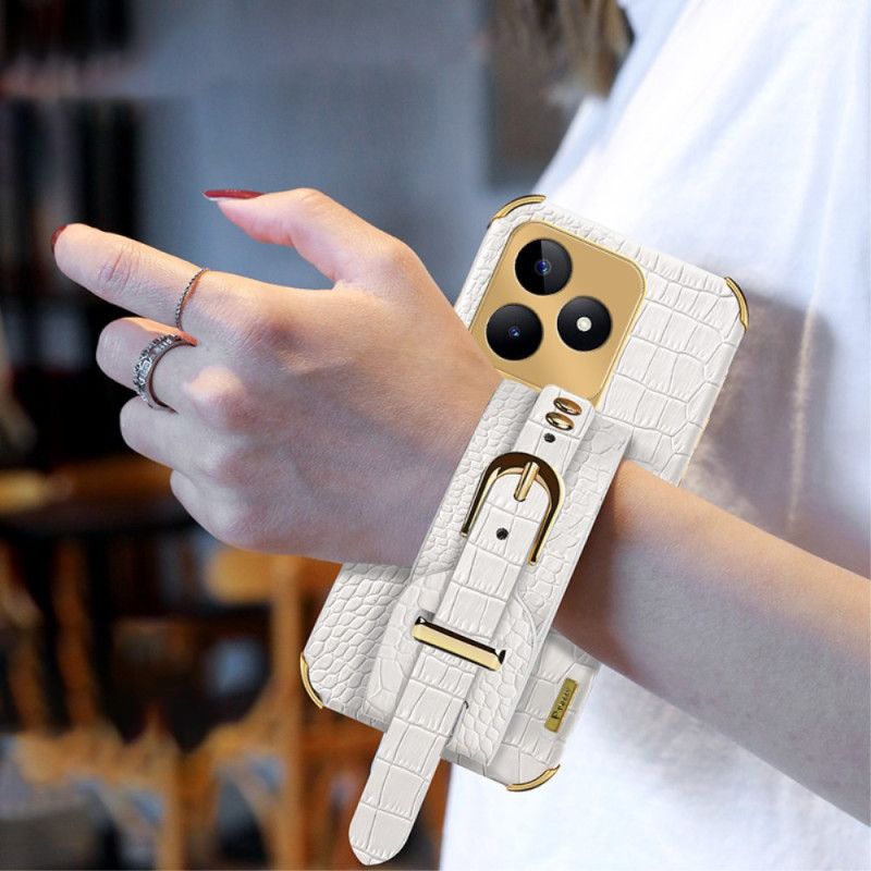 Cover Realme C53 Armbåndsstøtte Med Krokodilletekstur