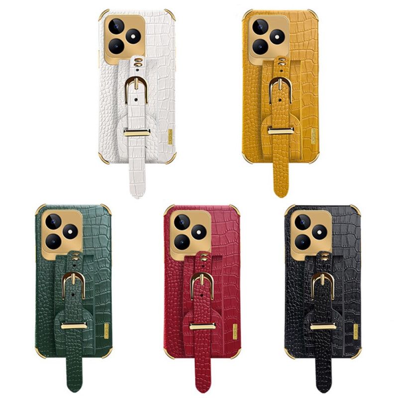 Cover Realme C53 Armbåndsstøtte Med Krokodilletekstur