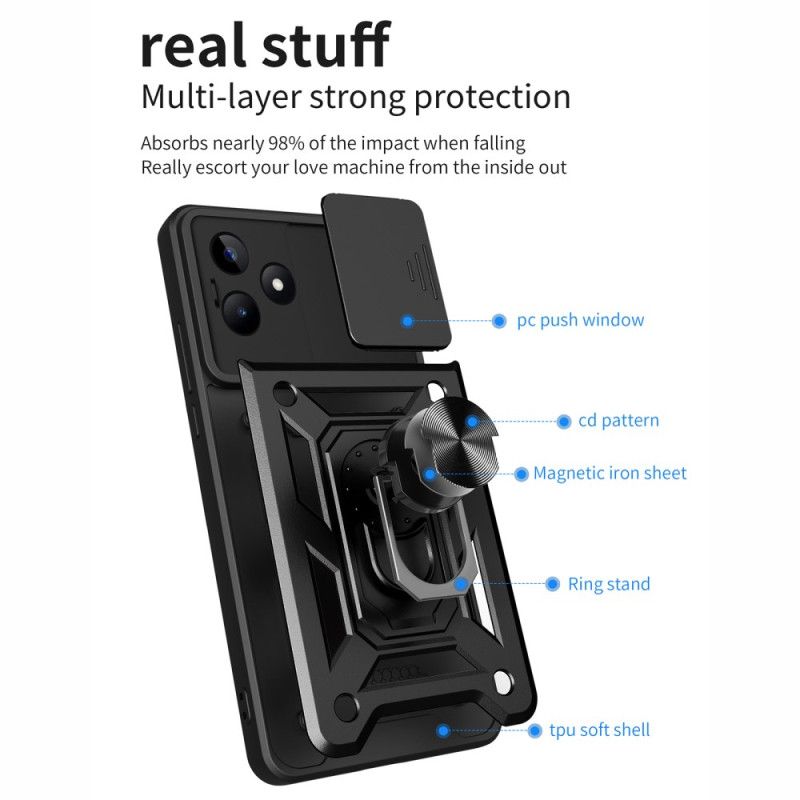 Cover Realme C53 Ringholder Og Objektivbeskytter