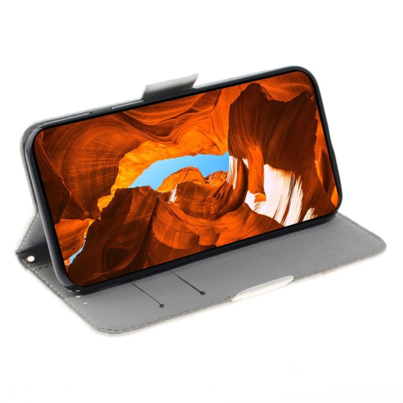 Flip Cover Realme C53 Akvarelblomsterholder Med Snor