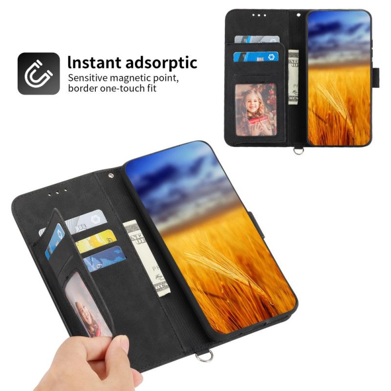 Flip Cover Realme C53 Blomstermønster Med Rem Og Skulderrem