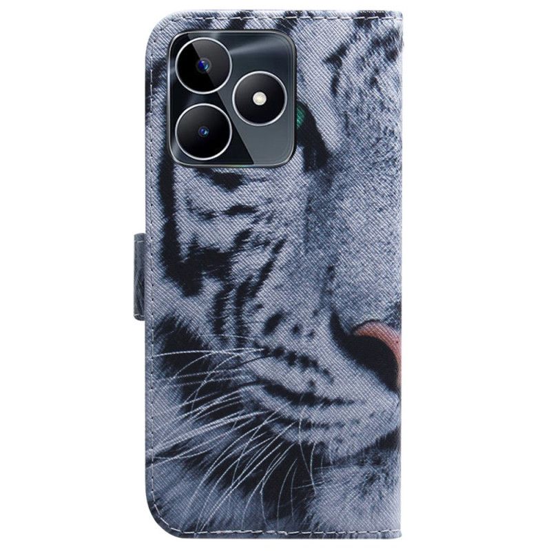 Flip Cover Realme C53 Hvid Tiger