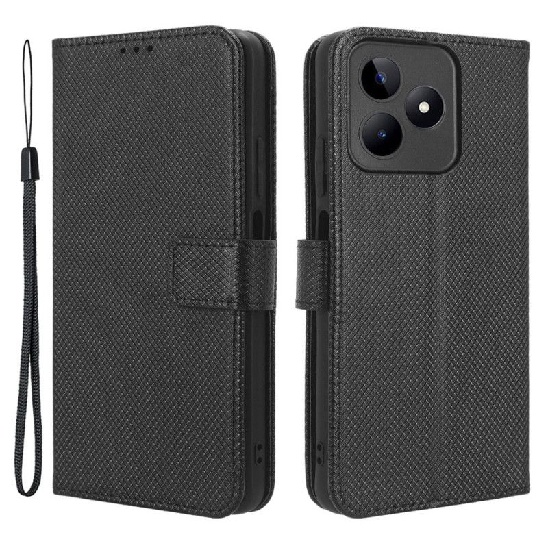 Flip Cover Realme C53 Tekstureret Med Rem