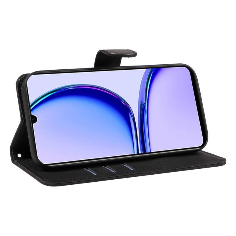 Læder Cover Realme C53 Telefon Etui Bølgede Linjer