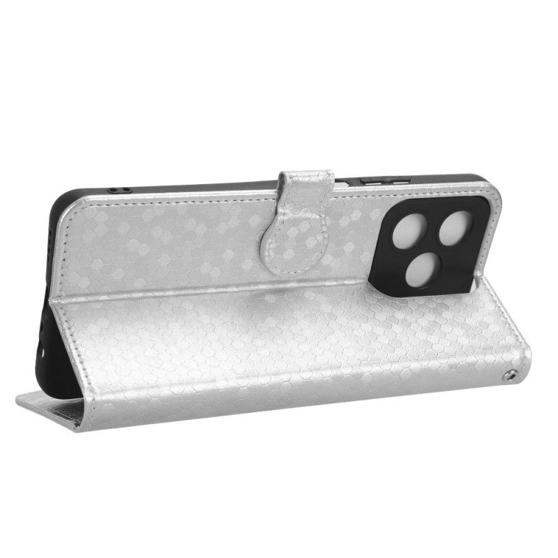 Læder Cover Realme C53 Telefon Etui Glitterprikker Med Snor