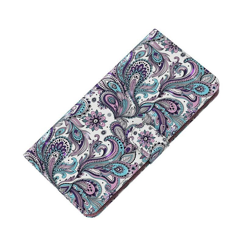 Læder Cover Xiaomi Redmi 9t Telefon Etui Blomstermønstre