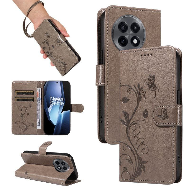 Flip Cover Oneplus 13r Blomstermønstret Rem